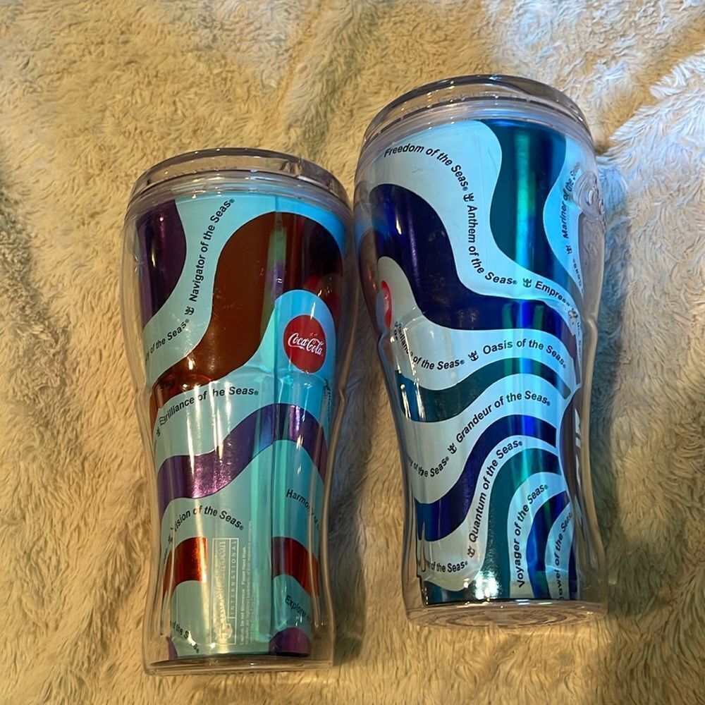 Royal Caribbean cups with lids